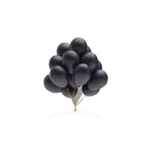 Black ballon-10pc/Black Monty balloon * 10 pcs/Monty balloon-10pc - Image 2