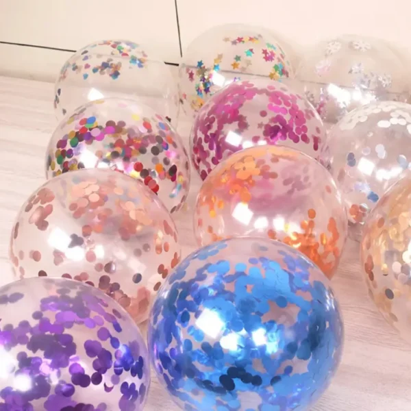 Confetti Latex Transparent Balloons/New Amazon Clear Confetti Balloons Birthday Wedding Party Balloons Decoration